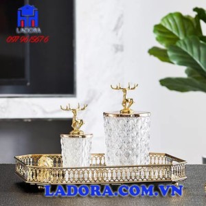 hộp đựng thủy tinh trang trí tại ladora shop