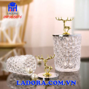 hộp đựng thủy tinh trang trí tại ladora shop