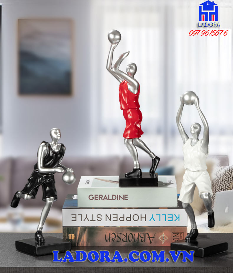 tượng bóng rổ decor sống động trong từng đường nét và chi tiết