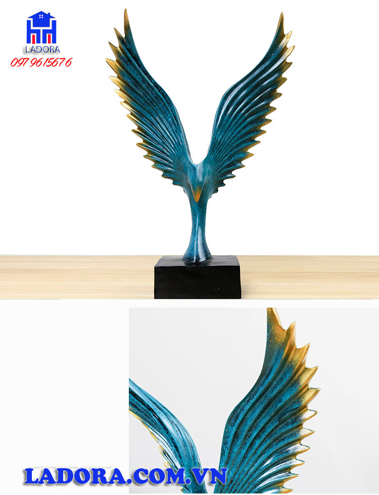 hình ảnh chi tiết decor tượng chim đại bàng tại ladora