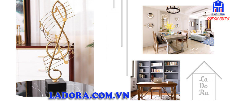 quà mừng tân gia, quà tặng sinh nhật ý nghĩa với bộ tượng nốt nhạc trang trí nội thất