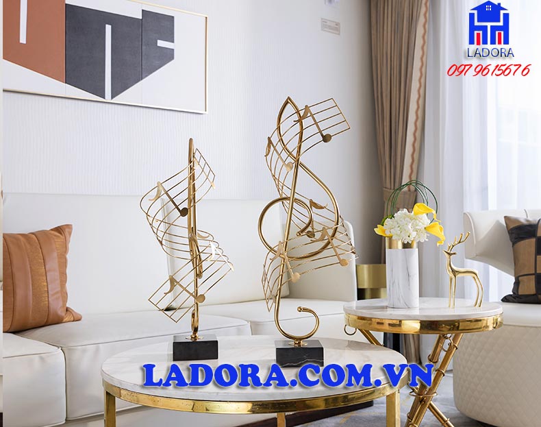 quà tặng ý nghĩa với bộ tượng nốt nhạc trang trí decor nội thất tại ladora
