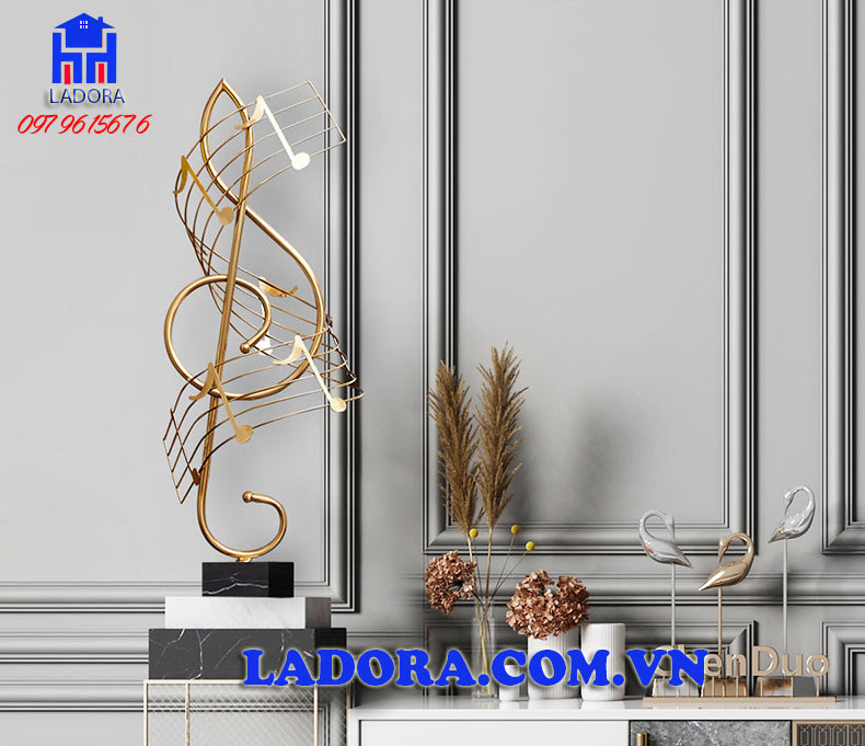 tượng decor trang trí nội thất nốt nhạc được trưng bày trong các quan cafe, phòng thu âm nhạc