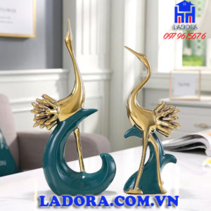 đồ decor đẹp đôi chim hồng hạc tại ladora shop