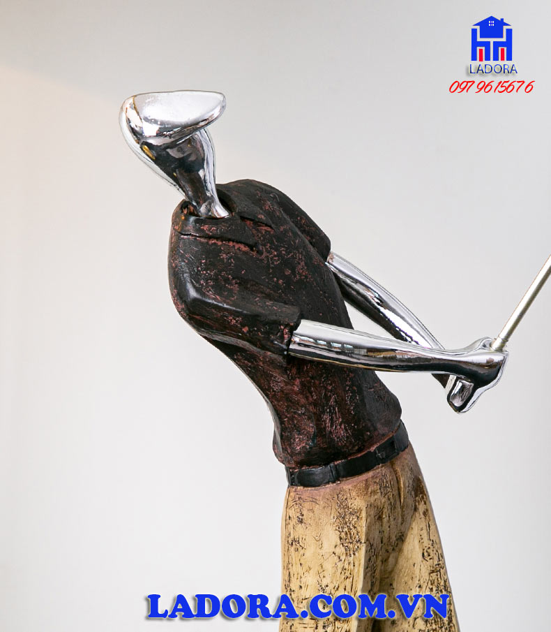 tượng decor trang trí tượng đánh golf được các nghệ nhân chế tác thủ công rất chân thực và sống động