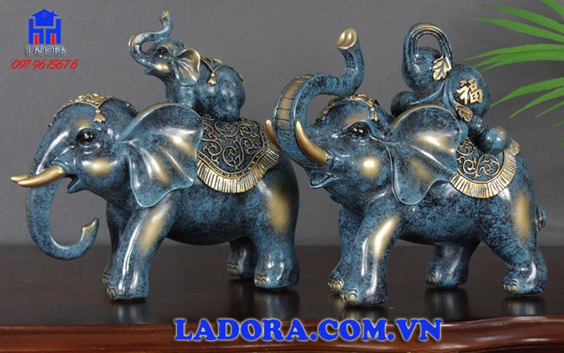 voi cõng hồ lô trên lưng, biểu tượng nổi tiếng trong phong thủy