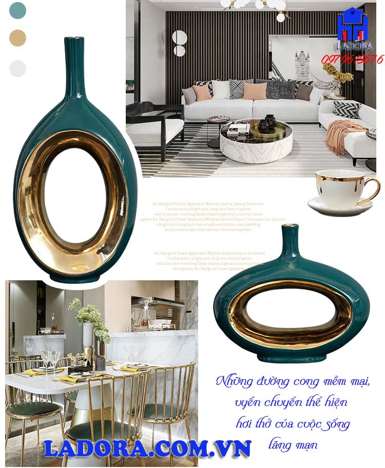 cặp lọ hoa decor đem đến một không gian lãng mạn trẻ trung