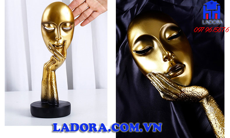 tượng decor trang trí người sống nội tâm thể hiện sinh động trên khuôn mặt người sống nội tâm