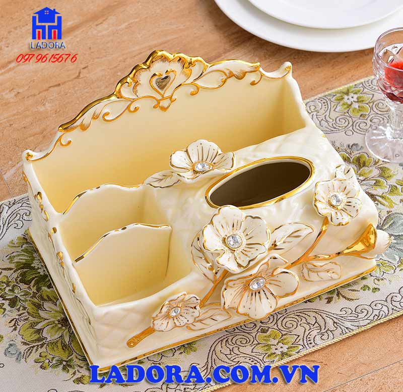 hộp đựng giấy ăn cao cấp tại Ladora Shop