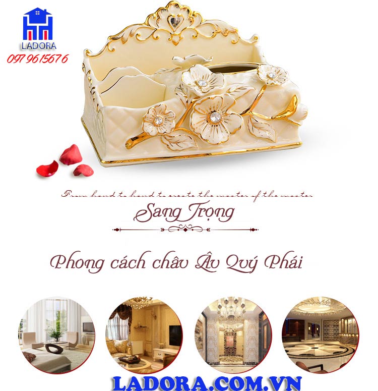 hộp đựng giấy vô cùng sang trọng khi bày trí trên bàn ăn hay phòng khách