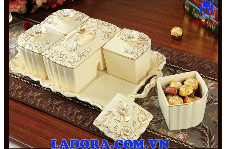 khay đựng mứt tết cao cấp và sang trọng tại ladora shop