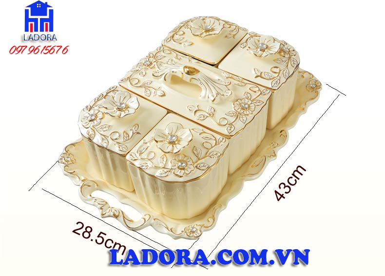 kích thước khay đựng mứt tết tại ladora