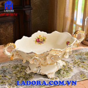 trang trí bàn ăn đẹp đĩa trái cây cao cấp