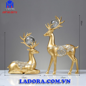 decor tượng hươu đẹp tại ladora
