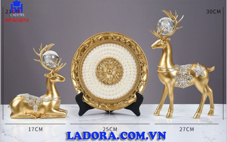 tượng hươu trang trí mang nhiều ý nghĩa tốt đẹp tại ladora shop