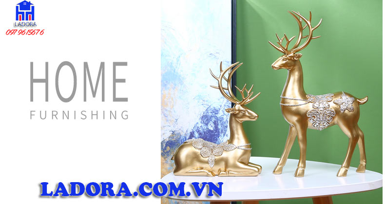 tượng hươu trang trí thường đi có đôi và có cặp