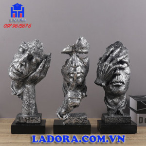 bộ tượng không nghe không nhìn không nói tại ladora shop