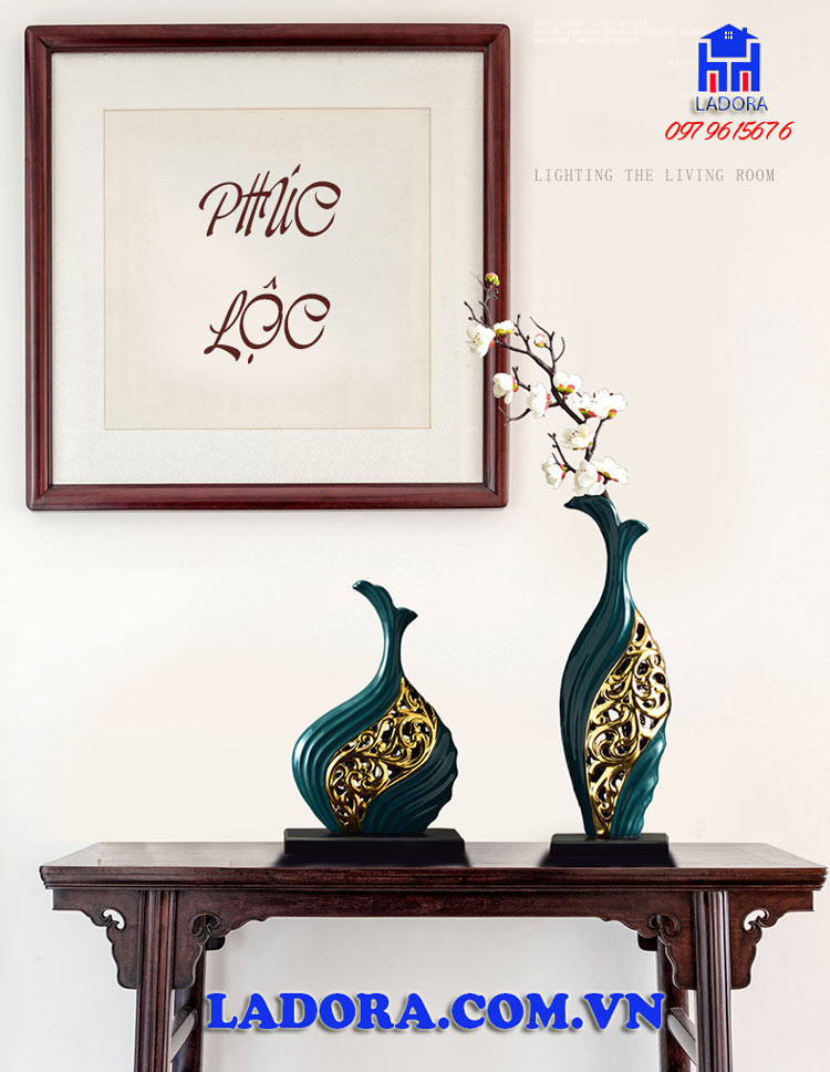 bình gốm sứ trang trí phòng ngủ tinh tế