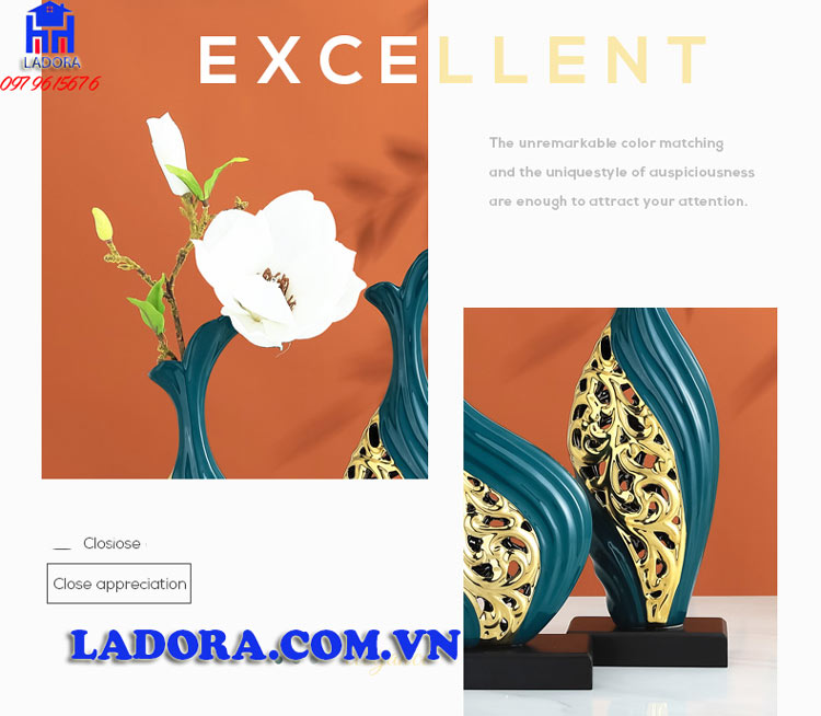 màu men đồng đều và sáng bóng trên bộ bình gốm