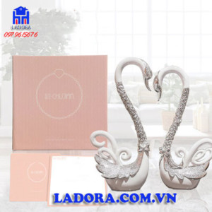 decor phòng đẹp và ý nghĩa đôi chim thiên nga tại ladora shop