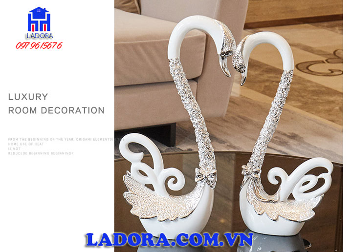 chim thiên nga decor trang trí biểu trưng cho tình yêu vĩnh cửu