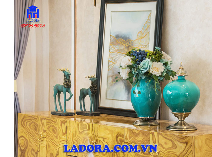 decor nhà đẹp và thanh lịch bộ lọ hoa tân cổ điển tại ladora