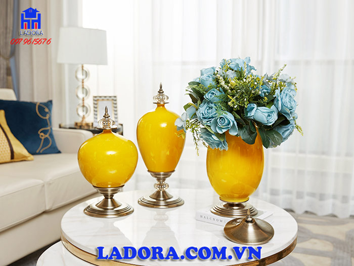 bộ lọ hoa trang trí phòng khách phòng ngủ sang trọng 
