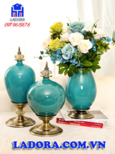 decor trang trí nhà đẹp bộ lọ hoa cao cấp lại ladora