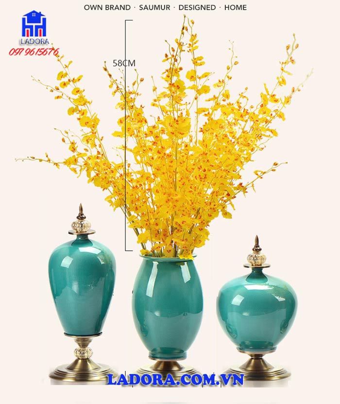 quà tặng thiết thực với bộ lọ hoa gốm sứ decor nhà đẹp