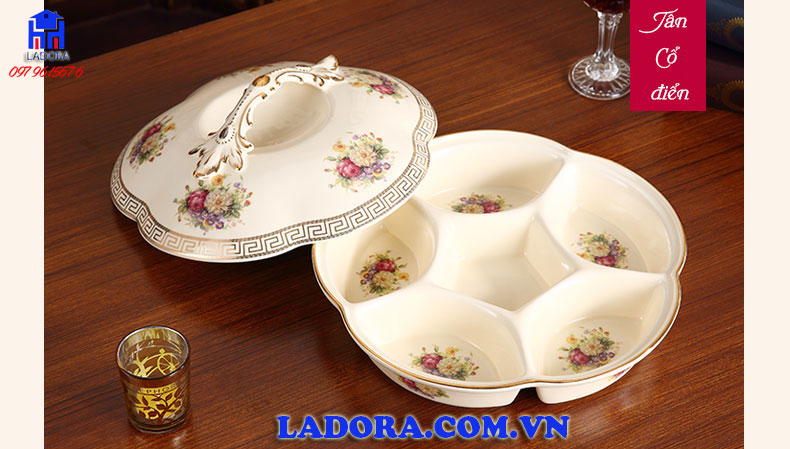 khay đựng mứt có 6 ngăn tại ladora