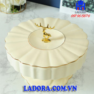 khay đựng mứt tết bằng sứ đẹp và thanh lịch tại ladora shop