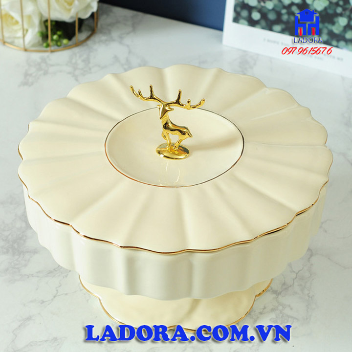 khay đựng mứt kẹo bằng sứ tại ladora shop