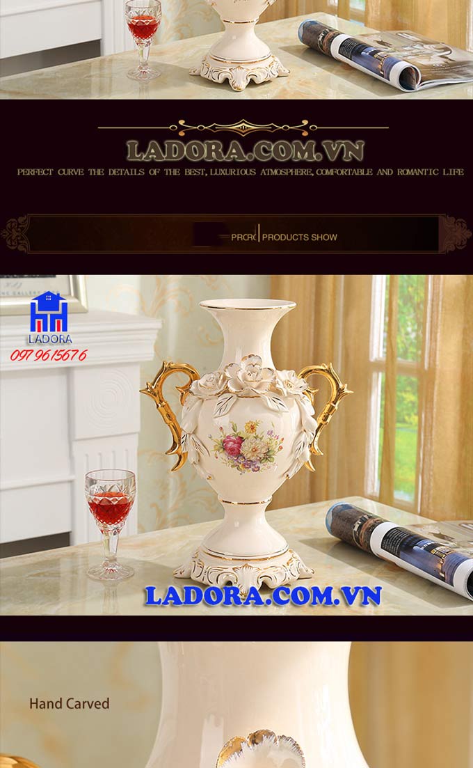 bình gốm sứ tại ladora là dòng sứ cao cấp 