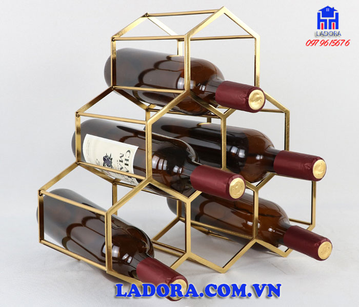 kệ đựng rượu vang tổ ong thanh lịch và sang trọng tại ladora shop