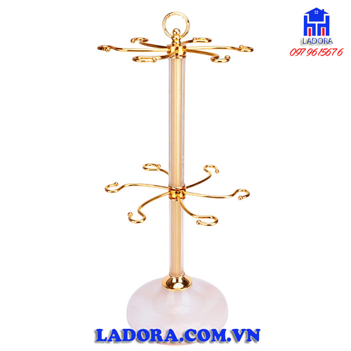giá treo ly rượu vang 2 tầng tại ladora