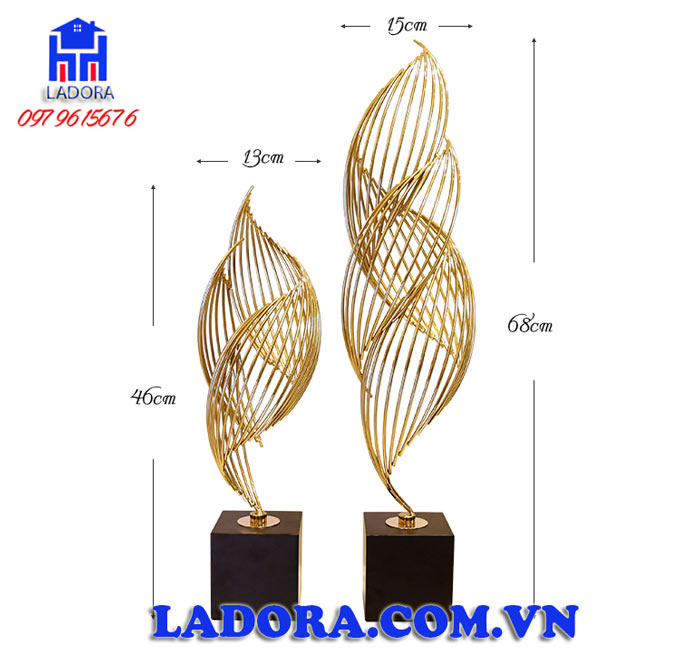 kích thước decor trang trí ngọn lửa tại ladora shop