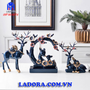 cặp tượng hươu trang trí nhà đẹp