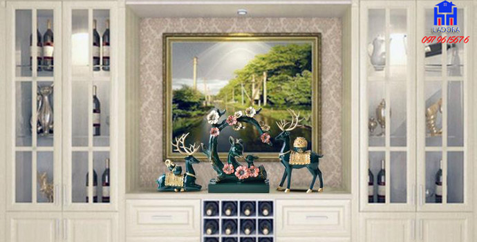 tượng cặp hươu trang trí phòng khách ý nghĩa và đẹp đẽ