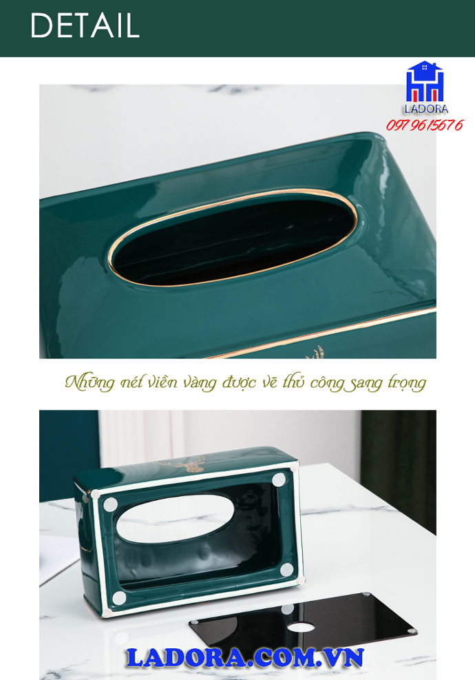 hộp đựng khăn giấy phong cách bắc âu sang trọng