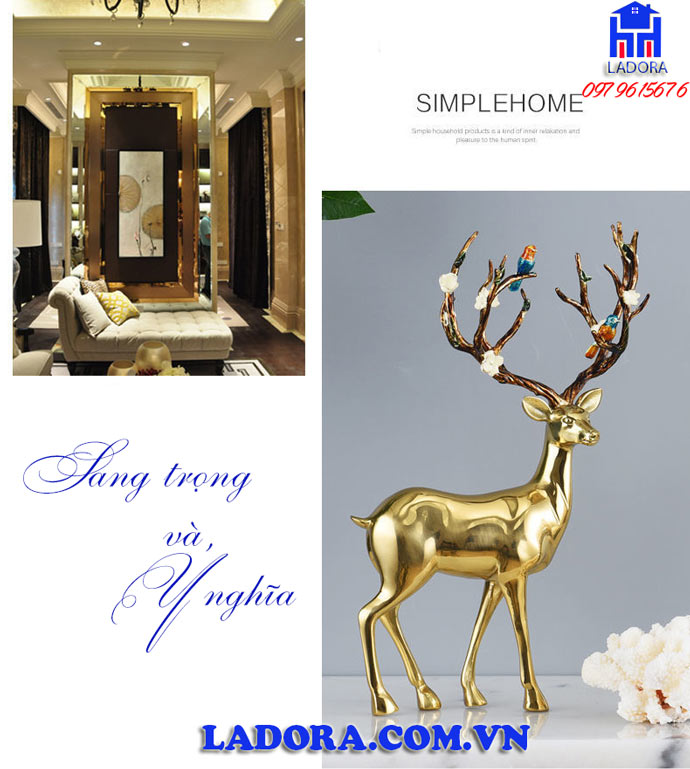 đồ trang trí nội thất cao cấp tượng hươu