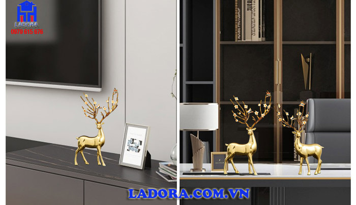 quà tặng tân gia, quà tặng sếp ý nghĩa với tượng hươu trang trí