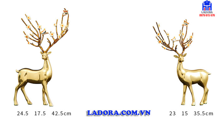 kích thước đồ trang trí nội thất tượng hươu tại ladora