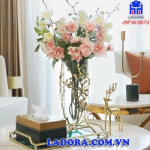 lọ hoa thủy tinh cao cấp trang trí phòng khách đẹp tại ladora