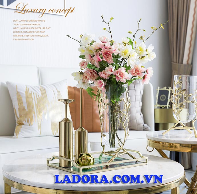 bộ lọ hoa làm quà tặng mừng tân gia ấn tượng