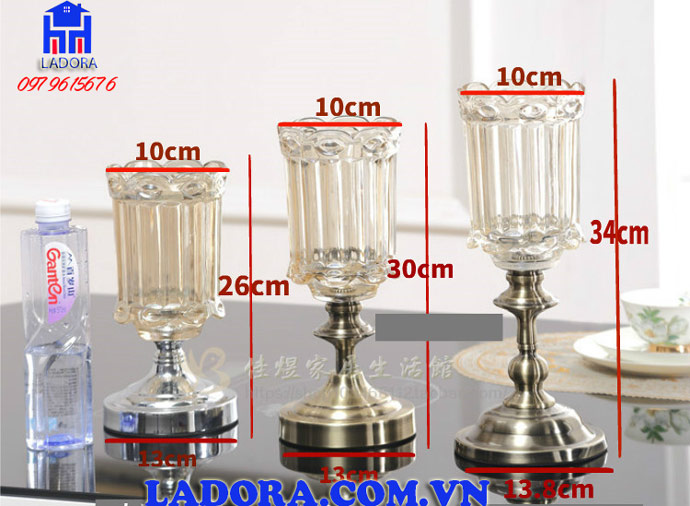 kích thước lọ hoa thủy tinh tại ladora