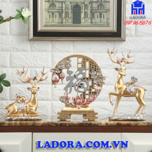 tượng cặp hươu trang trí đẹp và ý nghĩa tại ladora