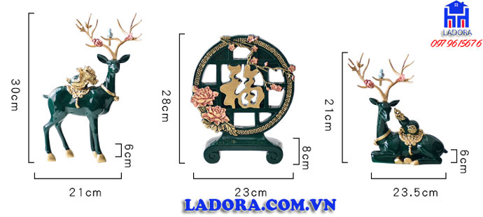 mua tượng hươu trang trí và chữ Phúc ở đâu