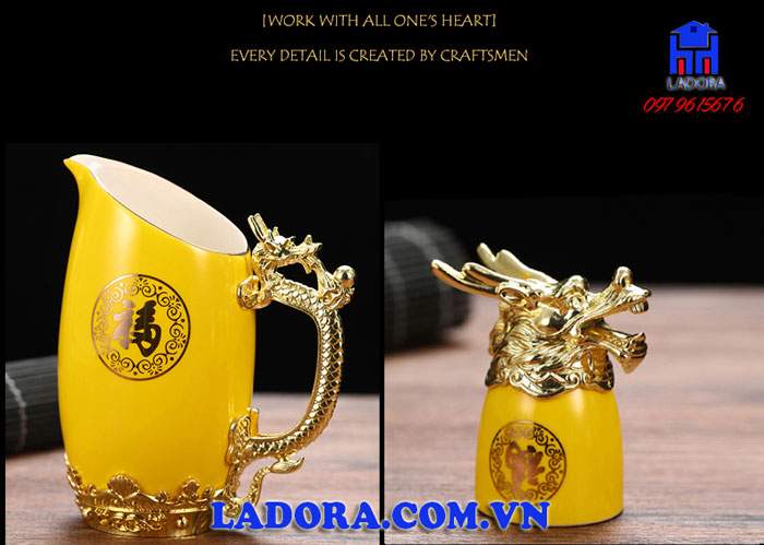 kích thước chất liệu bộ ly 12 con giáp tại ladora