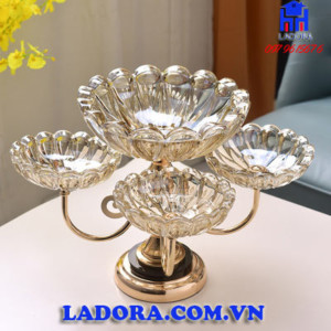 đĩa thủy tinh đựng trái cây cao cấp tại ladora shop