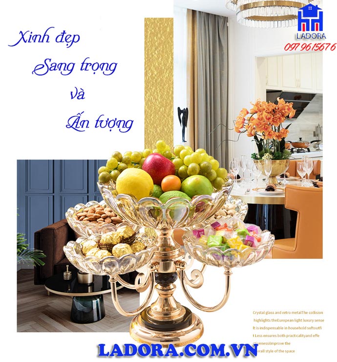 mời bạn cùng ladora ngắm nhìn chiếc đĩa thủy tinh đựng hoa quả cao cấp xinh đẹp